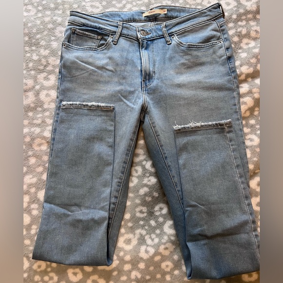 Levi’s Distressed 711 Skinny Jeans/Size 30 - Picture 2 of 5